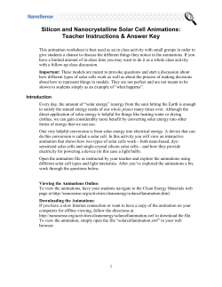 Solar Cell Animations