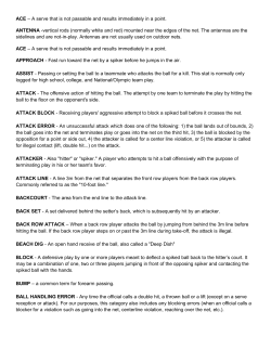 ACE &ndash; A serve that is not passable and results immediately in a