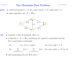 The Maximum Flow Problem - Max Planck Institute for Informatics