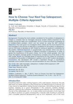 How to Choose Your Next Top Salesperson: Multiple