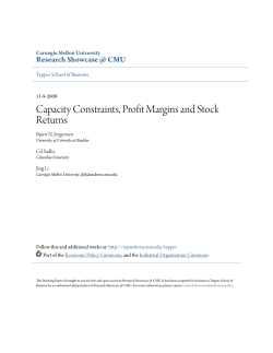 Capacity Constraints, Profit Margins and Stock Returns