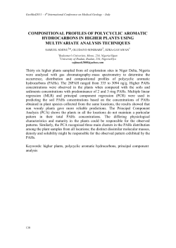 compositional profiles of polycyclic aromatic hydrocarbons in higher