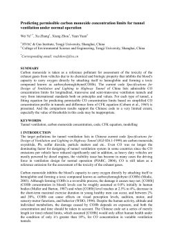 Predicting permissible carbon monoxide concentration limits for