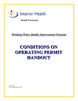 conditions on operating permit handout