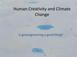 Human Creativity and Climate Change