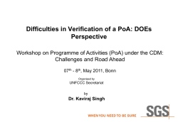 Difficulties in verification of a PoA - CDM
