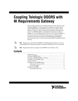 Coupling Telelogic DOORS with NI Requirements Gateway