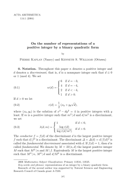On the number of representations of a positive integer by a binary