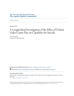 a longitudinal investigation of the effect of violent video game play
