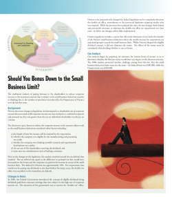 Should You Bonus Down to the Small Business Limit?