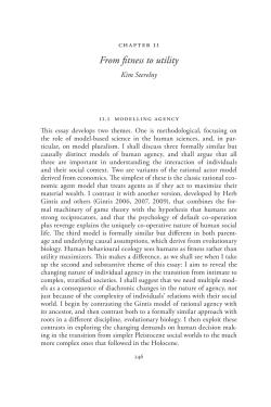 From fitness to utility