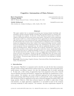 Cognitive Automation of Data Science