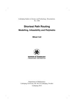 Shortest Path Routing Modelling, Infeasibility and Polyhedra