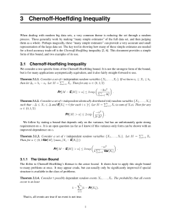 3 Chernoff-Hoeffding Inequality - University of Utah School of