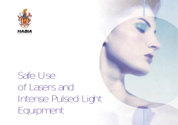 Safe Use of Lasers and Intense Pulsed Light Equipment
