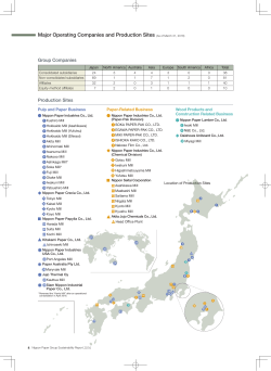 Major Operating Companies and Production Sites (As of March 31