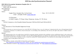 IEEE 802.16m Synchronization Channel