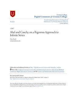 Abel and Cauchy on a Rigorous Approach to Infinite Series