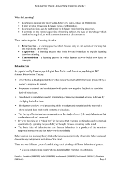 Learning Theories and ICT