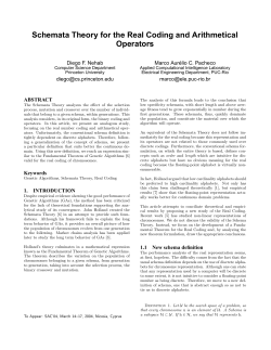 Schemata Theory for the Real Coding and Arithmetical Operators