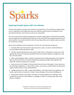 Exploring Possible Sparks with Mentors