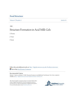 Structure Formation in Acid Milk Gels
