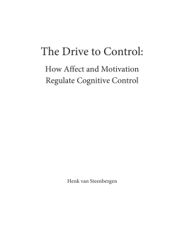 How affect and motivation regulate cognitive control