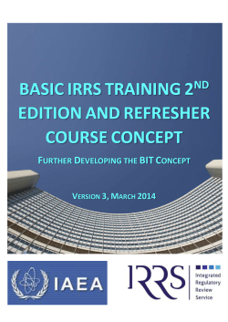 Basic IRRS Training (BIT) - International Atomic Energy Agency