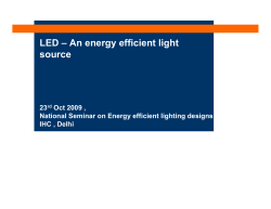 LED &ndash; An energy efficient light source