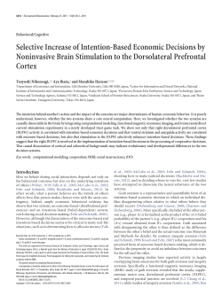 Selective Increase of Intention-Based Economic Decisions by