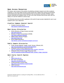 Open Access Resources