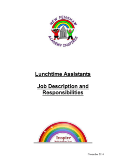 Lunchtime Assistants Pack