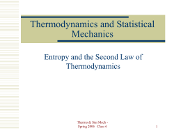 Thermodynamics and Statistical Mechanics
