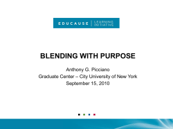 blending with purpose