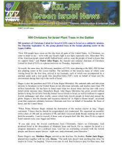 500 Christians for Israel Plant Trees in the Galilee