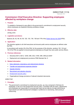 Supporting employees affected by workplace change (Directive 17/16)