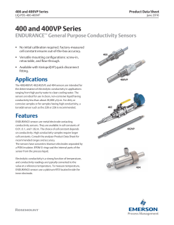 400 and 400VP Series ENDURANCE General Purpose Conductivity
