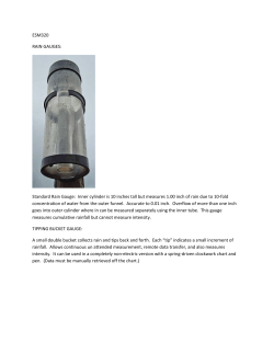 ESM320 RAIN GAUGES: Standard Rain Gauge: Inner cylinder is 10