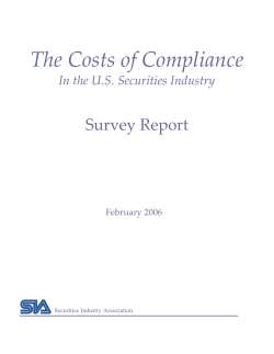 The Costs of Compliance In the US Securities Industry