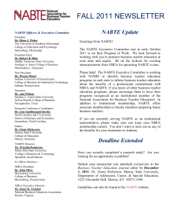 NABTE Update - The National Association for Business Teacher