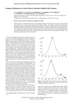 Sorption of Rhenium on Carbon Fibrous Materials Modified with