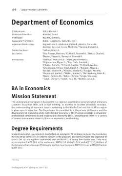 Department of Economics