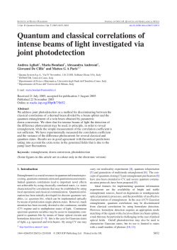 Quantum and classical correlations of intense beams of light