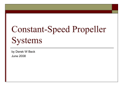 Constant-Speed Propeller by Derek W Beck