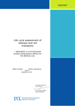 Life cycle assessment of railways and rail transports