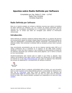Apuntes sobre Radio Definida por Software