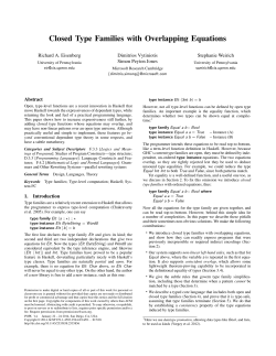 Closed Type Families with Overlapping Equations