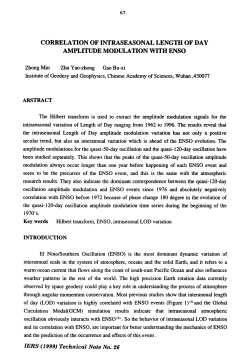 correlation of intraseasonal length of day amplitude modulation with