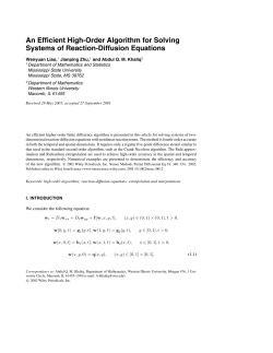 An efficient high-order algorithm for solving systems of