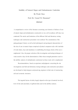 Stability of Natural Slopes and Embankments Underlain By Weak